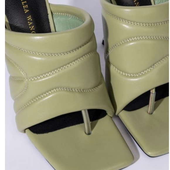 AZALEA WANG PENTHOUSE PARTY STILETTO SANDAL IN KHAKI-SIZE 8 1/2 - Picture 5 of 5